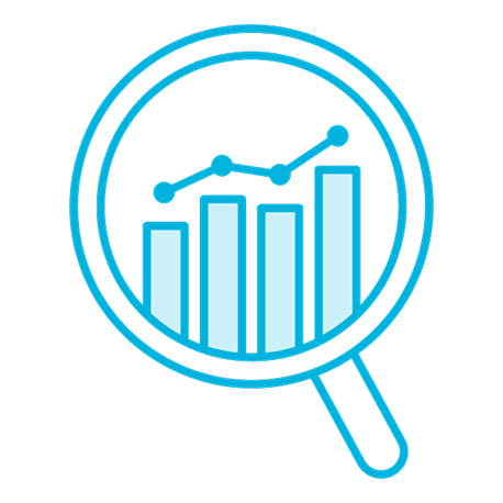 データ解析を象徴するグラフアイコン