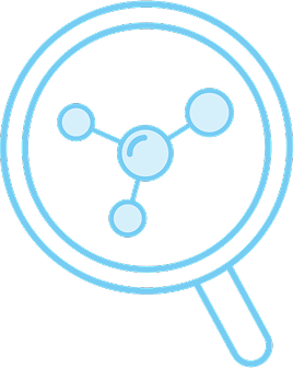 新しい遺伝子解析技術や診断技術を研究・開発する研究開発職を示すアイコン